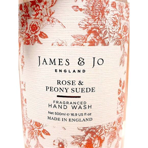 James & Jo Luxury HAND Soap Rose & Peony Suede Fragrance 16.9 fl oz MOM's GIFT - Picture 3 of 5